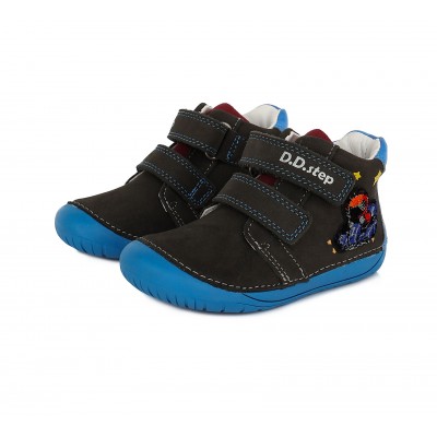 D.D. step barefoot chlapčenská detská celokožená obuv  S070-974 Royal Blue